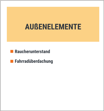 AUßENELEMENTE Raucherunterstand Fahrradüberdachung